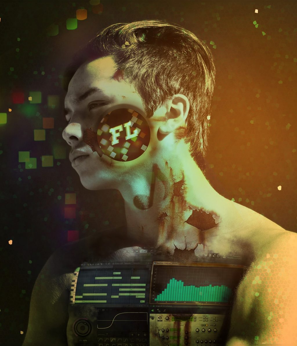 fl studio man, photoshop manipulation, man